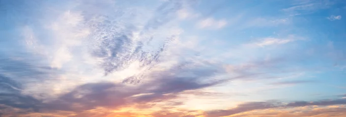 Foto op Plexiglas Colorful sunset, sunrise sky with clouds. Nature background © maribom