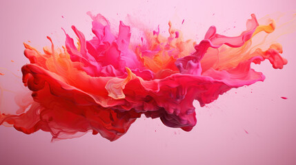 Pink liquid abstract. Watercolor background.