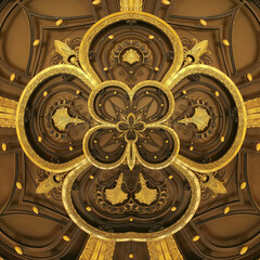 metallic bronze and golden brown arched structure pattern and creative designs
