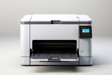 Printer on a white background. 3d rendering. Computer digital image.