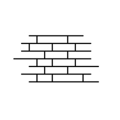 Hand drawn ink brick wall vector