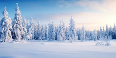 Foto auf Leinwand A picturesque winter wonderland © Zaleman