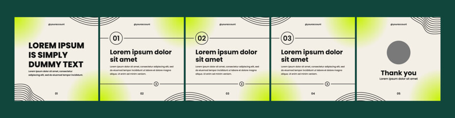 editable carousel slide template for social media posts © Rozin