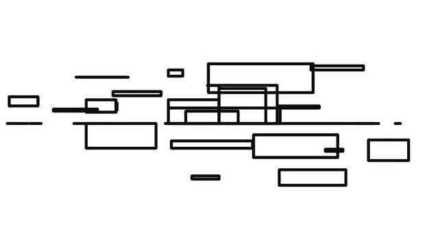 Many rectangles change quickly, accumulating in piles