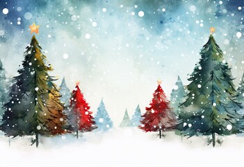 christmas day watercolor background.