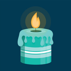 Green Christmas Candle