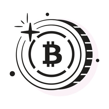 Well designed icon of wrapped bitcoin, cryptocurrency coin vector design