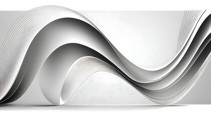 Curve line strip swirl wave, shape design, curve line energy white background. Generative Ai. - 655681894