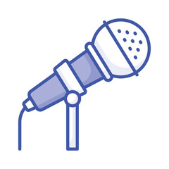 Microphone vector design isolated on white background, ready to use icon