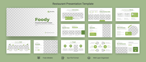 Food and restaurant PowerPoint presentation design template