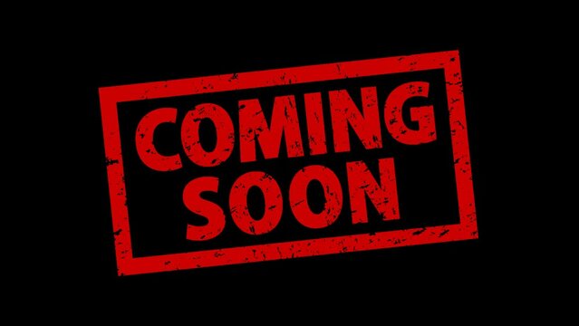 COMING SOON：英語のスタンプ（アルファチャンネル・透過背景）