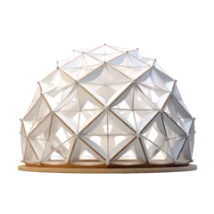 Papier Peint photo Half Dome Geodesic dome on transparent background