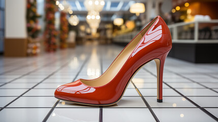 red high heel shoes