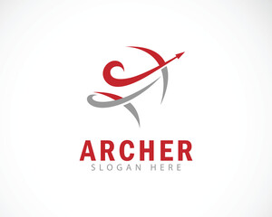 archer logo creative sport design concept abstract champion athletic