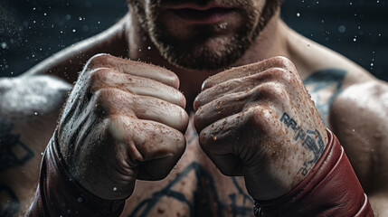 Knuckles and grit boxers close up view