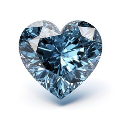 Heart-Shaped Exquisite Blue Diamond Radiating Elegance