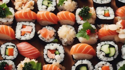 sushi wallpaper background texture, fresh