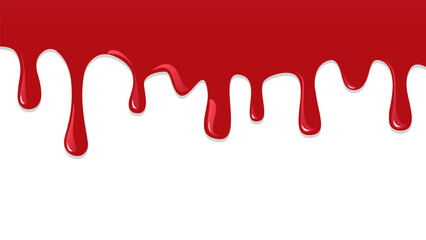 Dripping blood. Bloody background for murder or crime scene graphic designs, Halloween invitations and greetings. Blood splatter. Vector illustration.