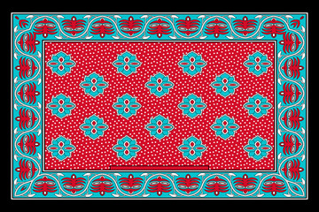 African Wax Print fabric, Ethnic overlap ornament seamless design, Khanga pattern motifs floral elements. khanga texture, colorful textile Ankara fashion style. New Design For Fabric