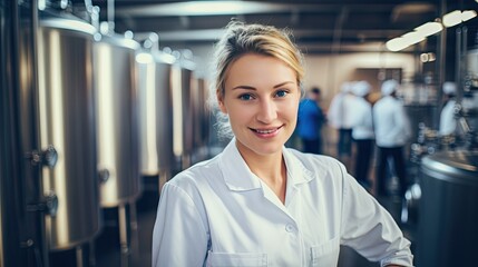Fototapeta premium Food factory inspector