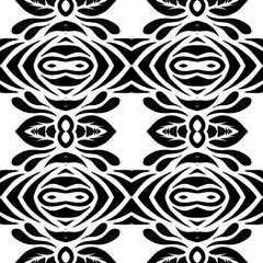 Seamless colourful batik ethnic dayak aztec Kalimantan pattern for background textile garment