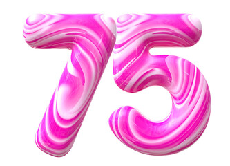 75 Pink Number 3d 