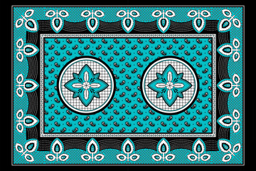 African Wax Print fabric, Ethnic overlap ornament seamless design, Khanga pattern motifs floral elements. khanga texture, colorful textile Ankara fashion style. New Design For Fabric