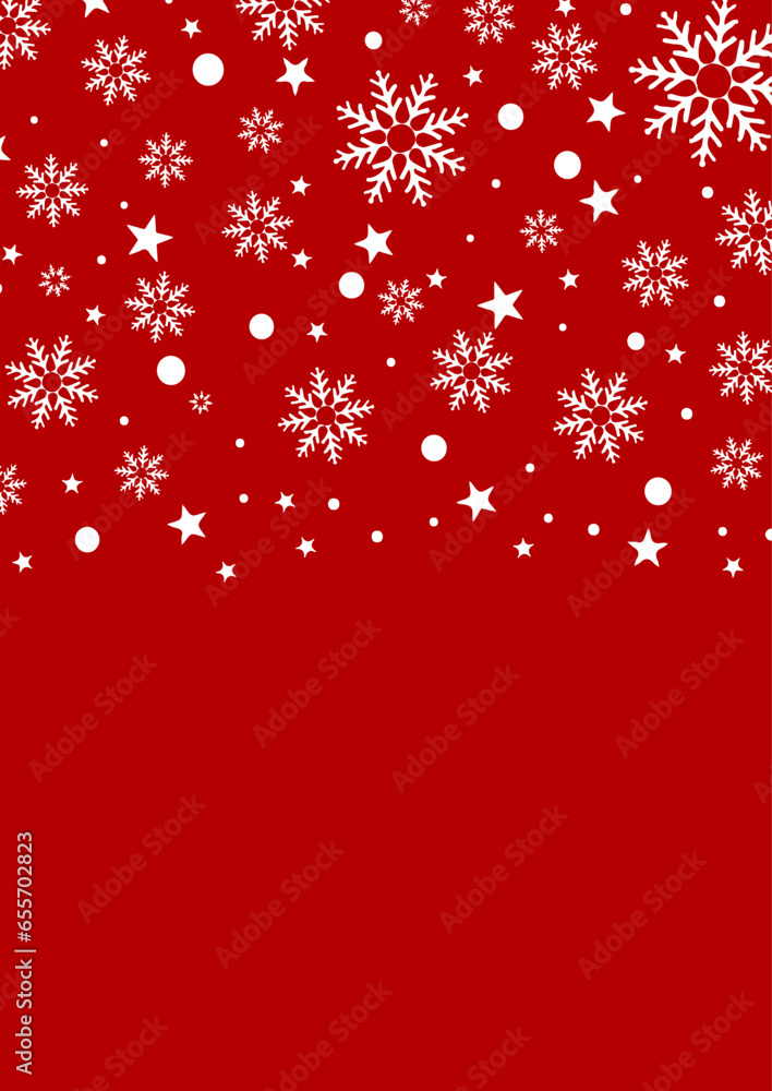 Poster Christmas background with snowflakes and stars design