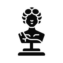 Ancient statue, ancient greek sculpture icon design in trendy style