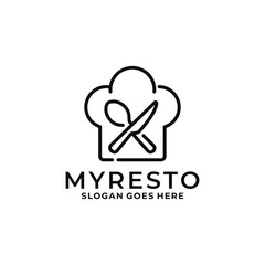 Restaurant logo design vector illustration