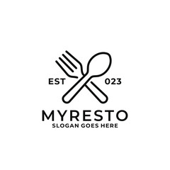 Restaurant logo design vector illustration