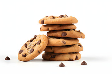 Chocolate Chip Cookies 3d rendering style