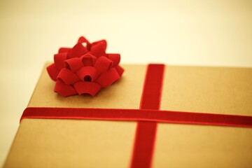 Present with Red Bow