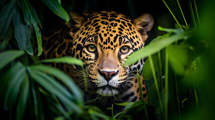 Jaguar close-up in the Colombian jungle