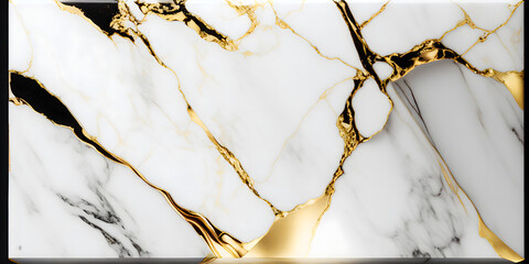 luxury golden counter marble texture, White Carrara marble Stone backgorund. Generative Ai.