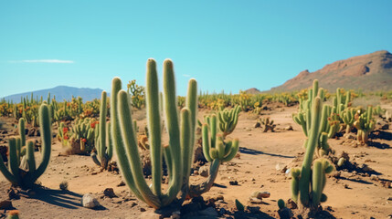 cactuses in a desert