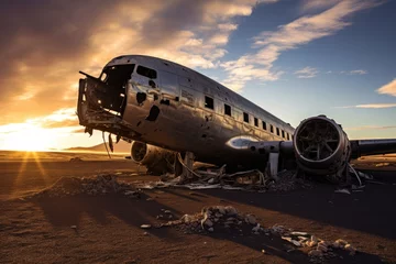Cercles muraux Ancien avion The epic plane wreck