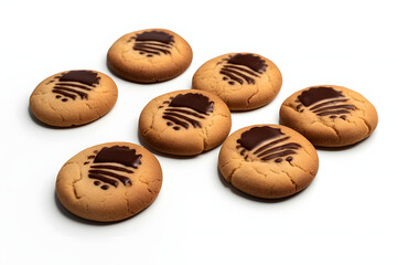 Thumbprint Cookies 3d rendering style - obrazy, fototapety, plakaty