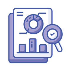 Check this carefully crafted icon of business report, analytical report vector