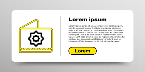 Line Islamic octagonal star ornament icon isolated on white background. Colorful outline concept. Vector