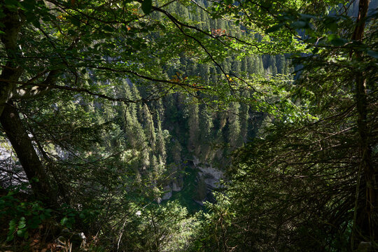 Entrance of  a cave in the mountains
