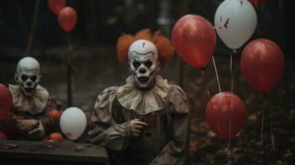 Nightmare Gala: Killer Clowns Bring the Frightening Fun, generative ai
