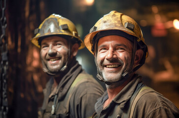 Fototapeta premium Strong Competent Men In The World's Toughest Jobs Digital Art Illustration Wallpaper Background Journal AI