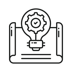 Get your hold on this creatively designed vector of project development in trendy style