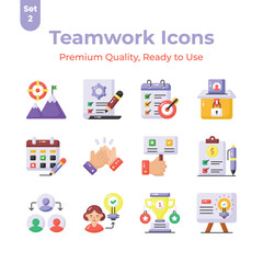 Get your hold on this catchy vector set of teamwork, isolated on white background