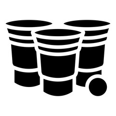 beer pong filled outline icon,linear,outline,graphic,illustration