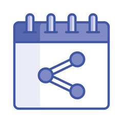 Calendar with share symbol ready to use vector