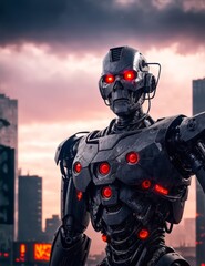 Menacing AI-powered Cyborg in the near future