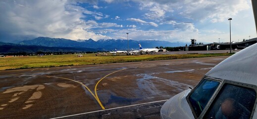 Before takeoff.         