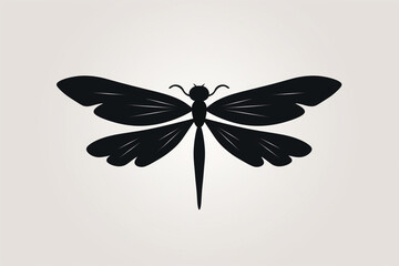 vector sticker design, a dragonfly - obrazy, fototapety, plakaty